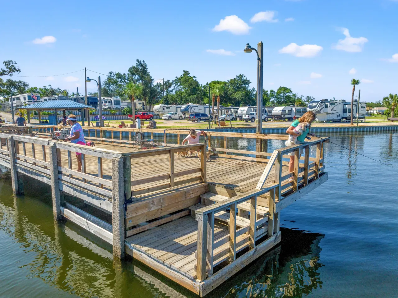 Nautical Point RV Park seen from the water