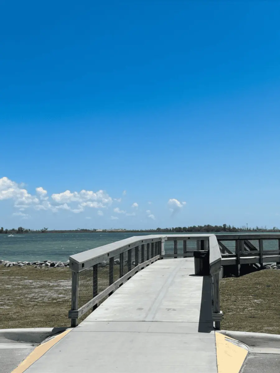 pier and water area for kayaking paddleboards at earl gilbert park near nautical point rv park in panama city fl